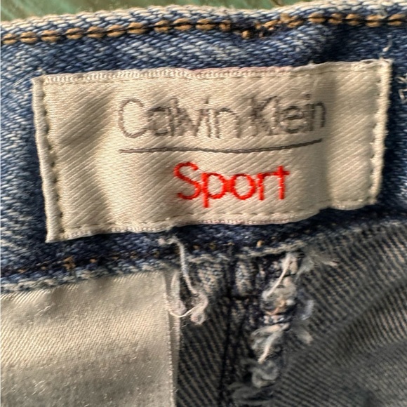 Vintage Calvin Klein Sport High Rise Pleated Mom Jeans Tapered Rolled Cuff - Picture 8 of 10